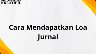 Cara Mendapatkan LOA Jurnal