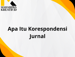 Apa Itu Korespondensi Jurnal